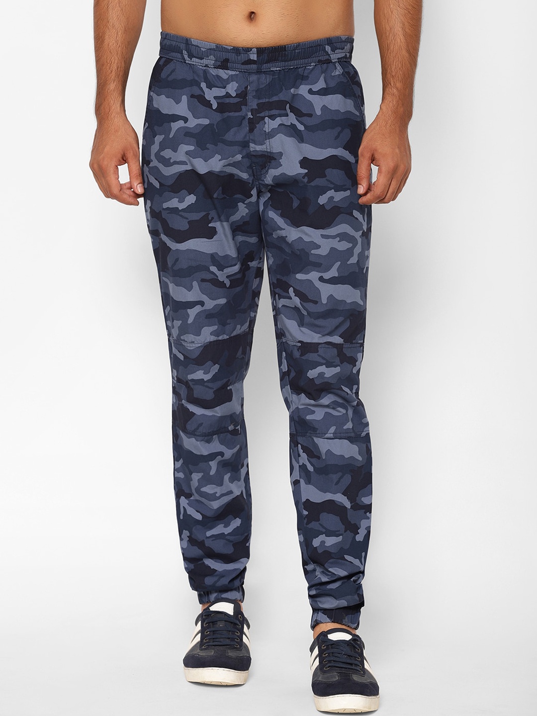 SAPPER Men Blue Slim Fit Camouflage Joggers