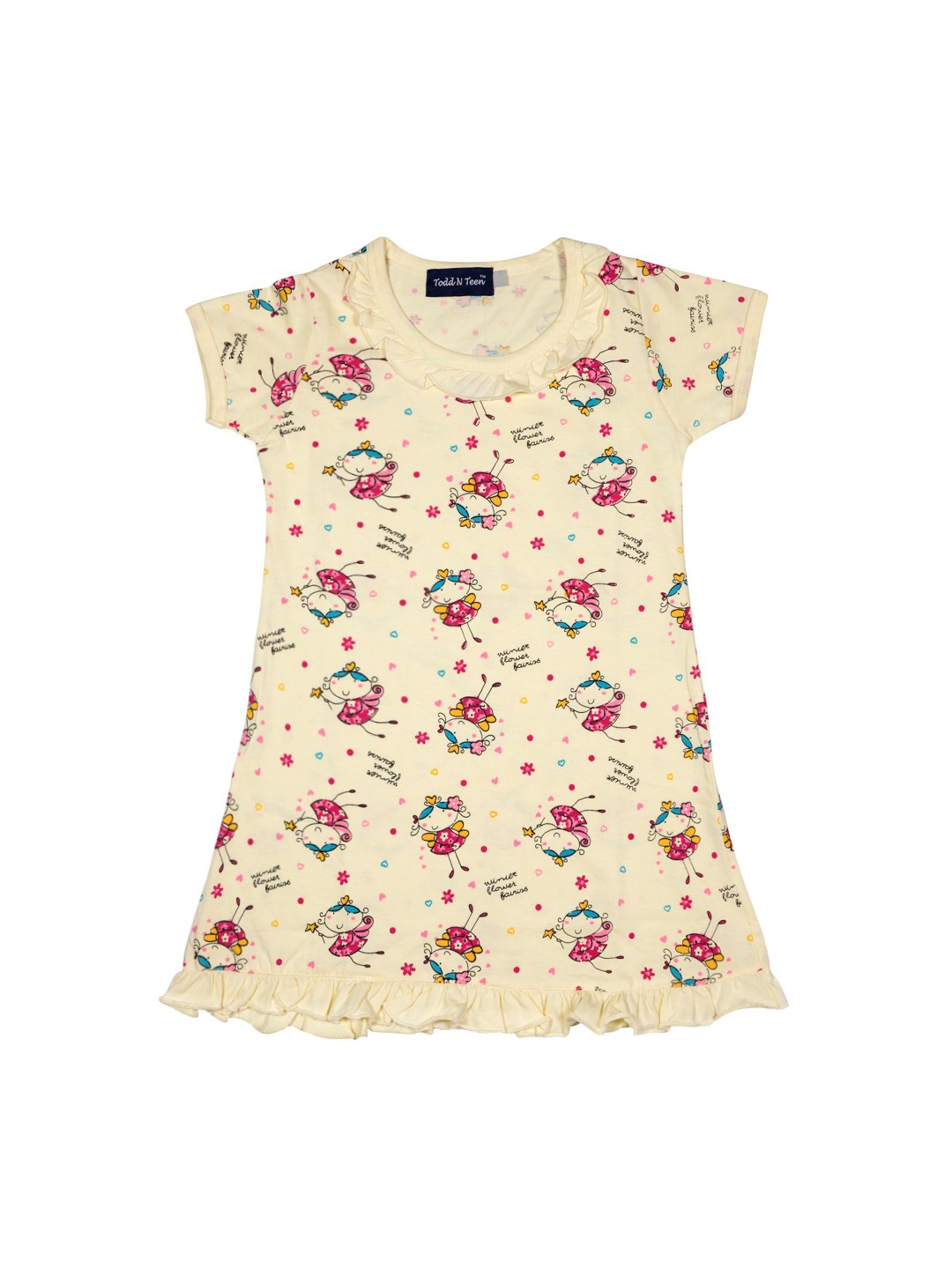 Todd N Teen Yellow Printed Nightdress
