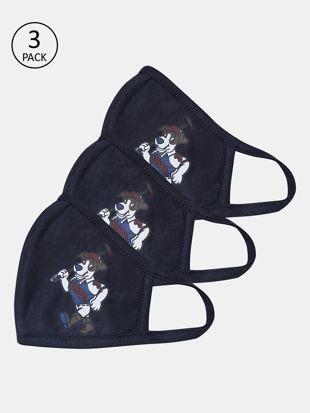 U.S. Polo Assn. Kids 3 Pcs Navy Blue Printed 3-Ply Anti-Pollution Reusable Cloth Masks
U.S. Polo Assn. Kids 3 Pcs Navy Blue Printed 3-Ply Anti-Pollution Reusable Cloth Masks