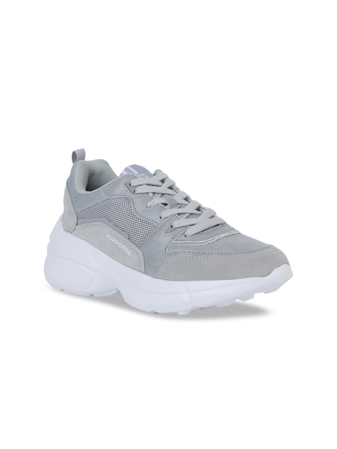 North Star Women Grey Woven Design Sneakers