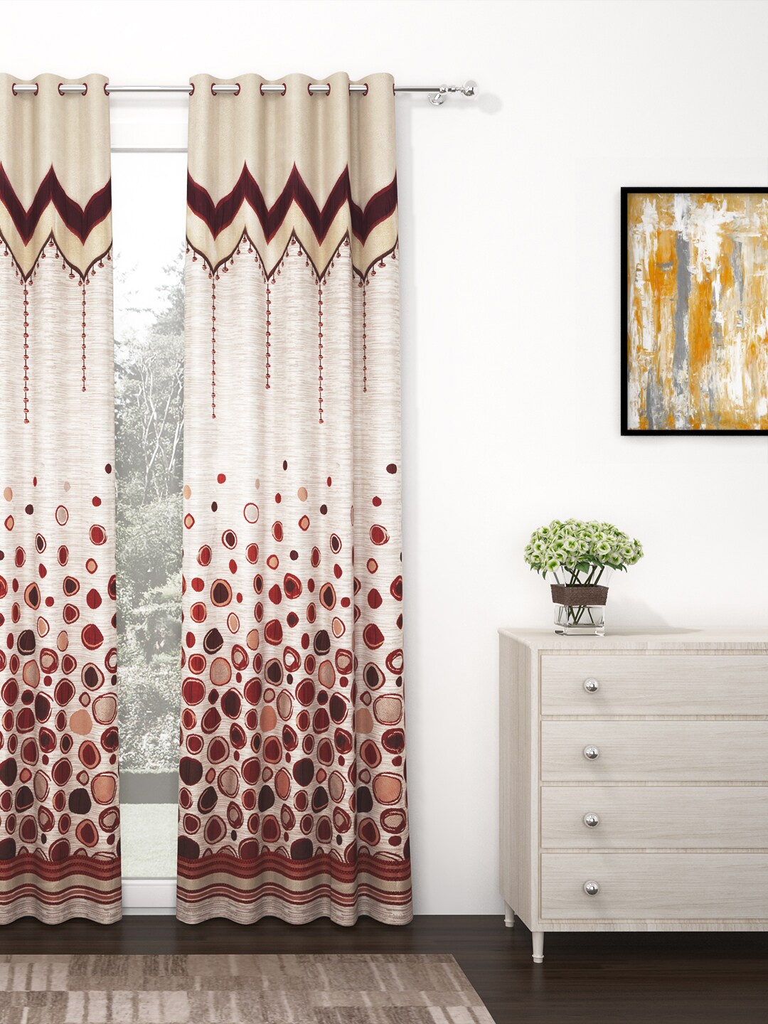 Story@home Beige Single Premium Jacquard 350GSM Room Darkening Eyelet Single Door Curtain
Story@home Beige Single Premium Jacquard 350GSM Room Darkening Eyelet Single Door Curtain
