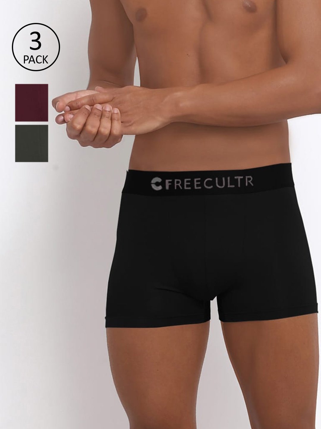 FREECULTR Men 3-Pcs Solid 3X Anti-Microbial Air-Soft Micromodal Trunks FC-XT-T-POB-SW-SEG, Green
FREECULTR Men 3-Pcs Solid 3X Anti-Microbial Air-Soft Micromodal Trunks FC-XT-T-POB-SW-SEG, Green
