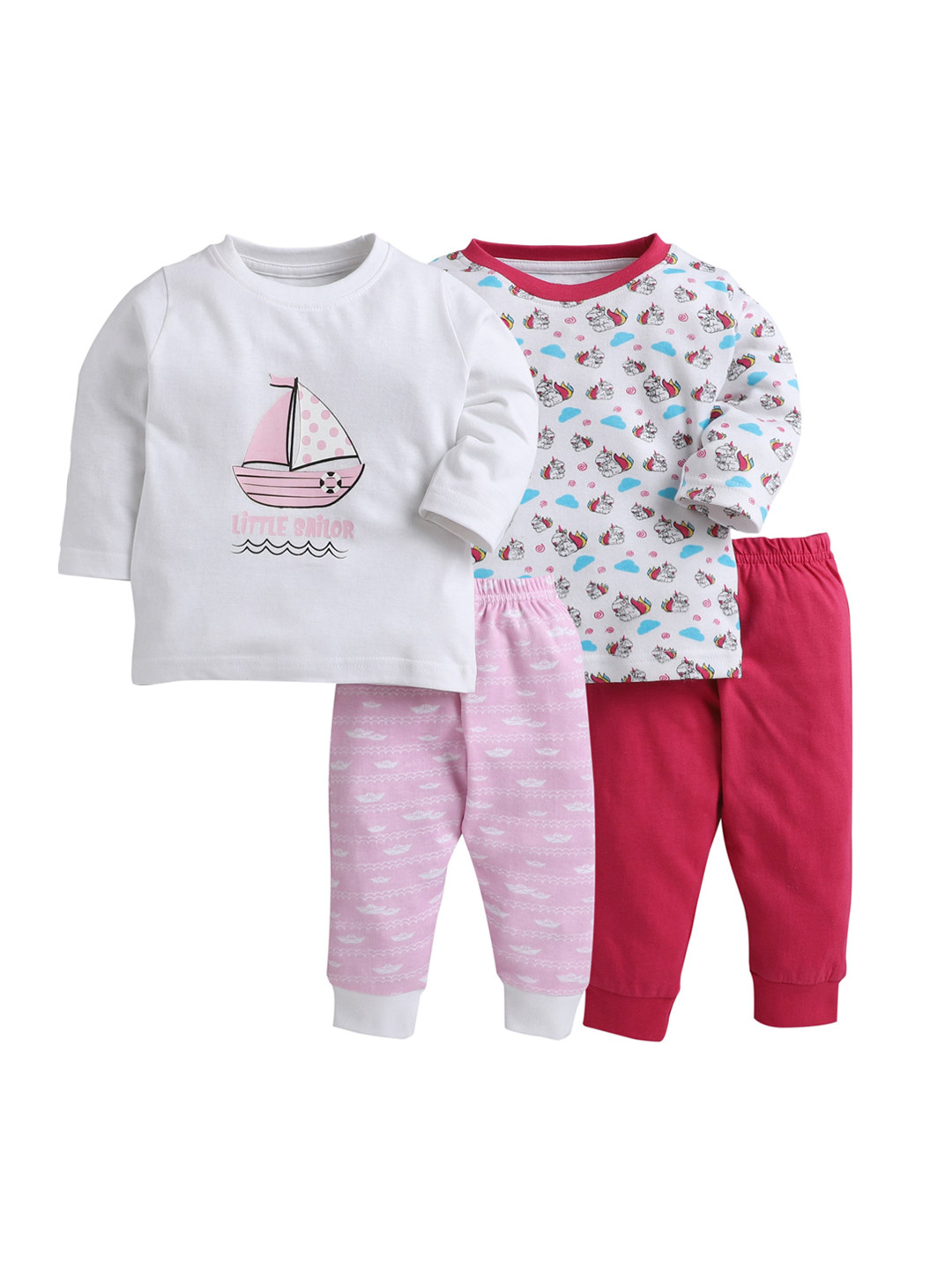 BUMZEE Unisex Kids Pink & White Printed Clothing Set
BUMZEE Unisex Kids Pink & White Printed Clothing Set