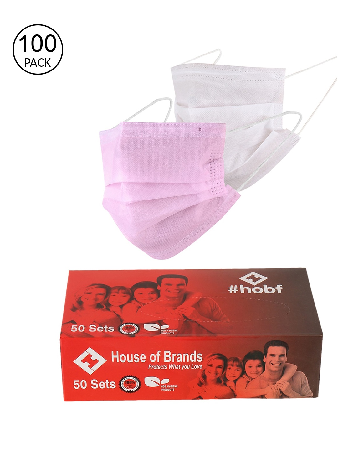 LONDON FASHION hob Unisex Pack Of 100 3-Ply Ultrasonic Anti-Pollution Disposable Masks, White
LONDON FASHION hob Unisex Pack Of 100 3-Ply Ultrasonic Anti-Pollution Disposable Masks, White