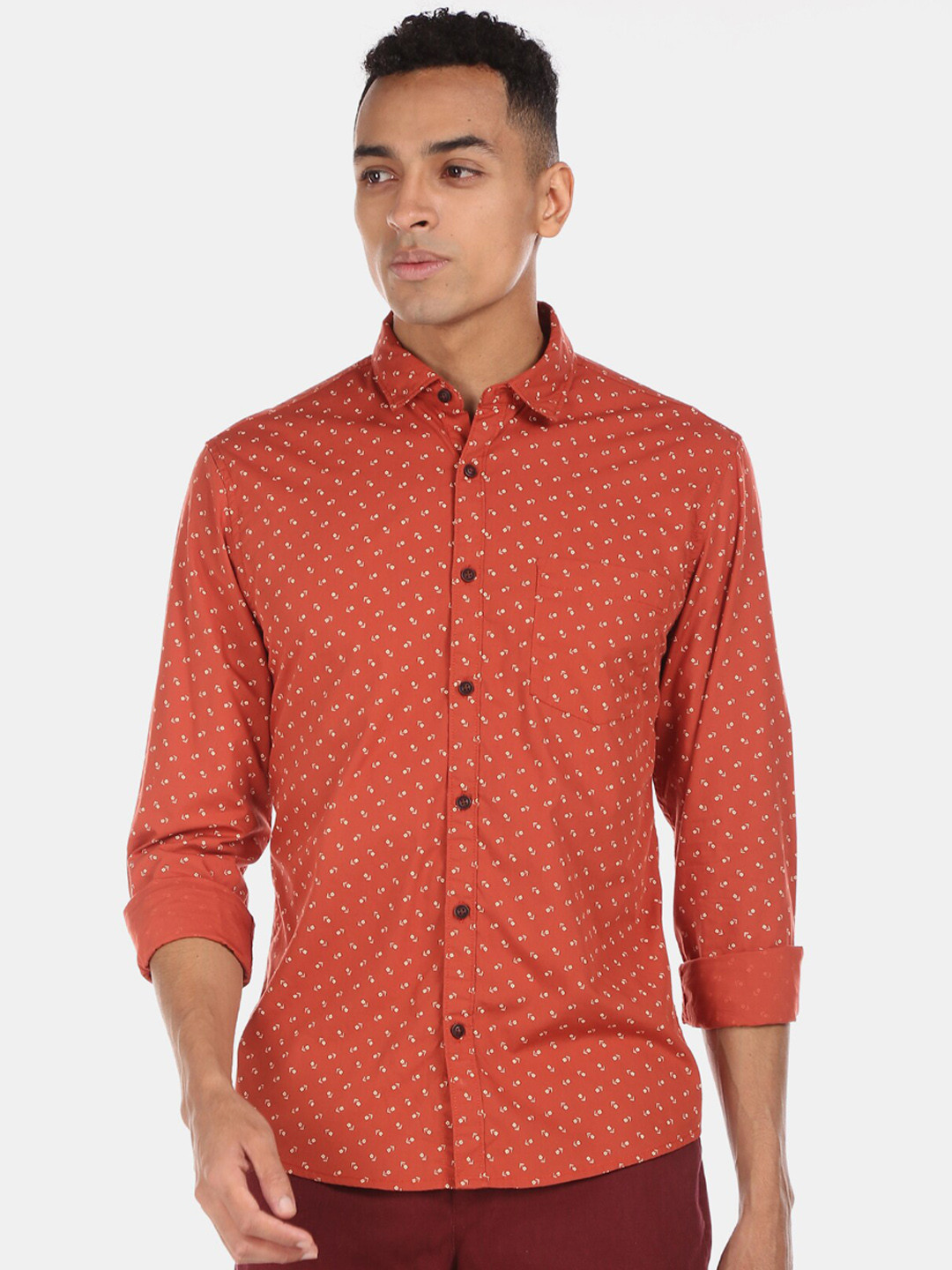 Ruggers Men Rust Regular Fit Printed Casual Shirt
Ruggers Men Rust Regular Fit Printed Casual Shirt