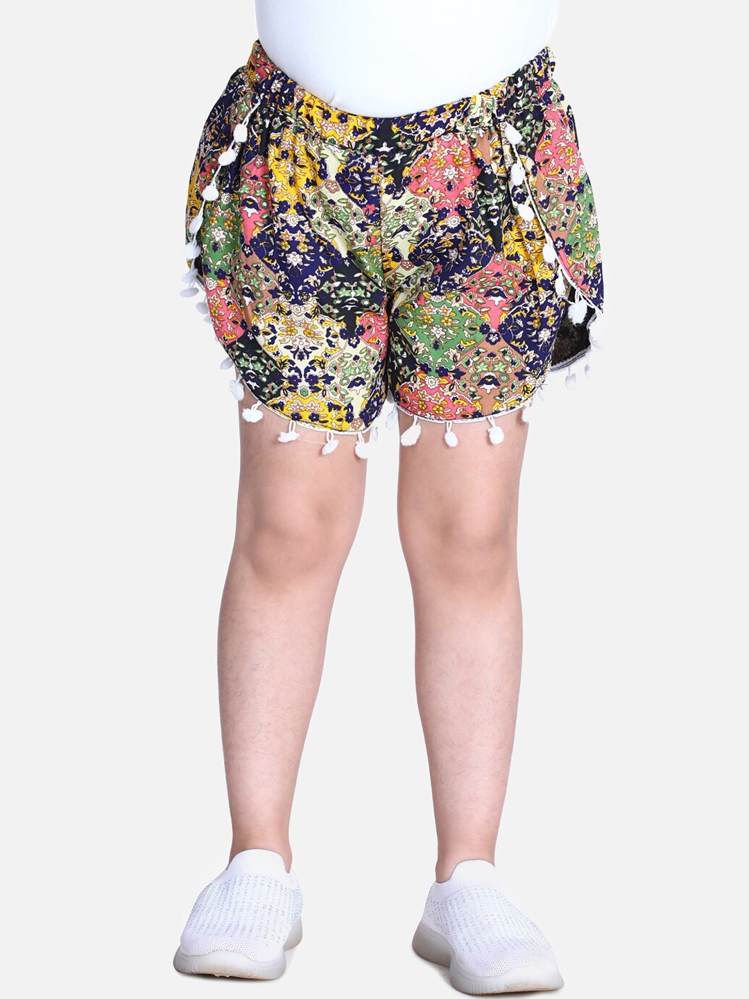 Cutiekins Girls Multicoloured Printed Regular Fit Regular Shorts, Multi
