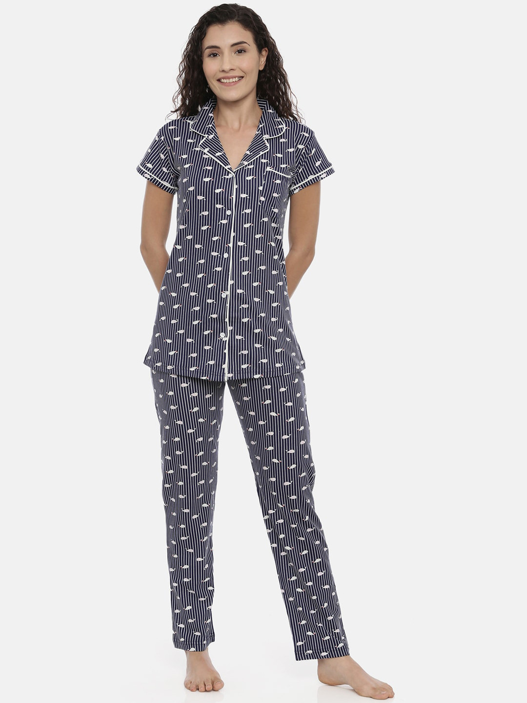 Bailey sells Women Blue & White Striped Night Suit
Bailey sells Women Blue & White Striped Night Suit