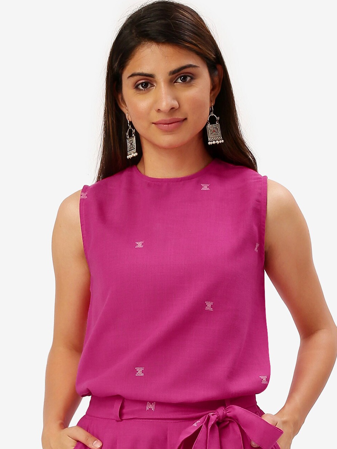 Saaki Women Pink Printed Top