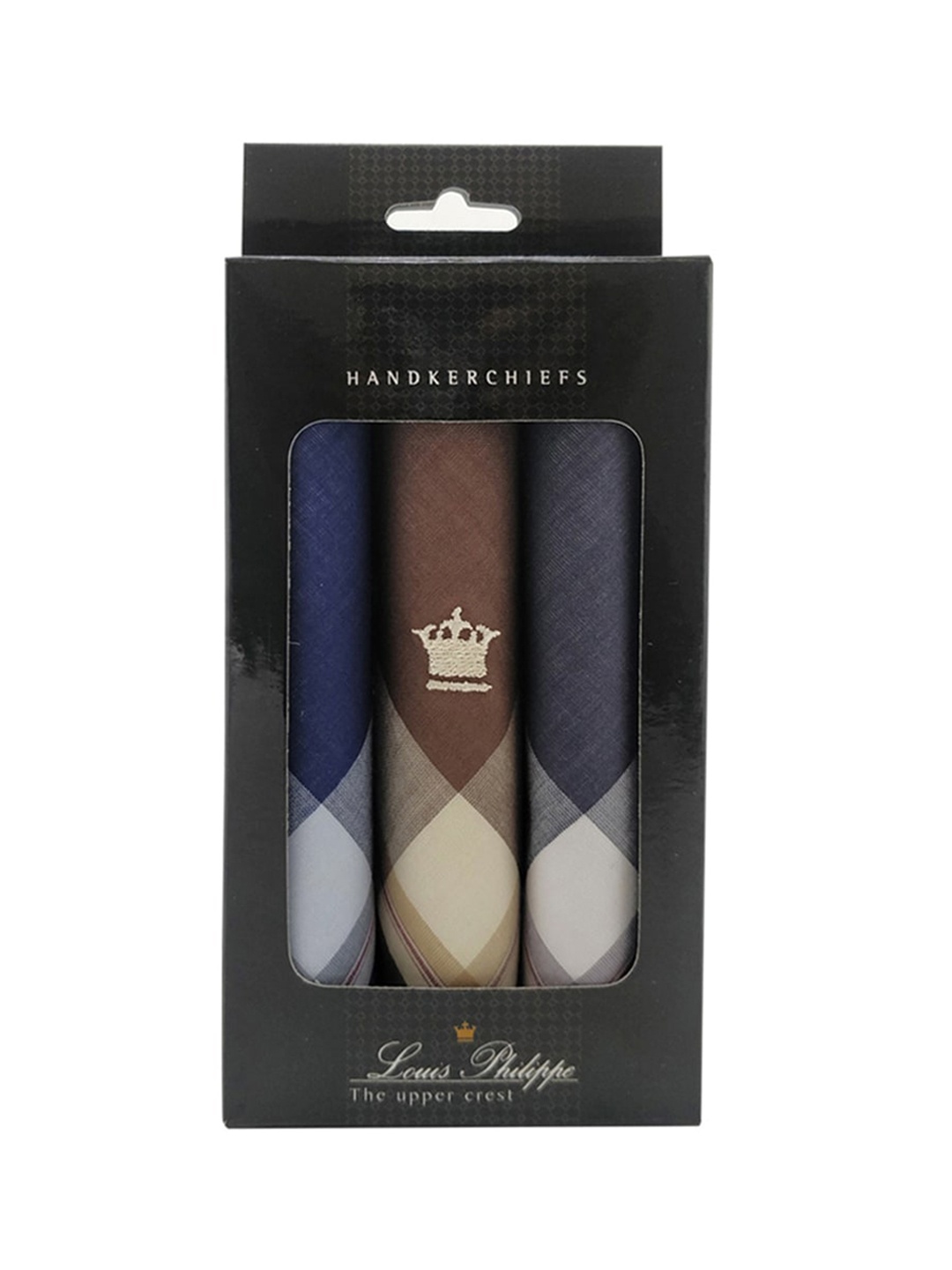 Louis Philippe Men Pack Of 3 Solid Accessory Gift Set, Blue