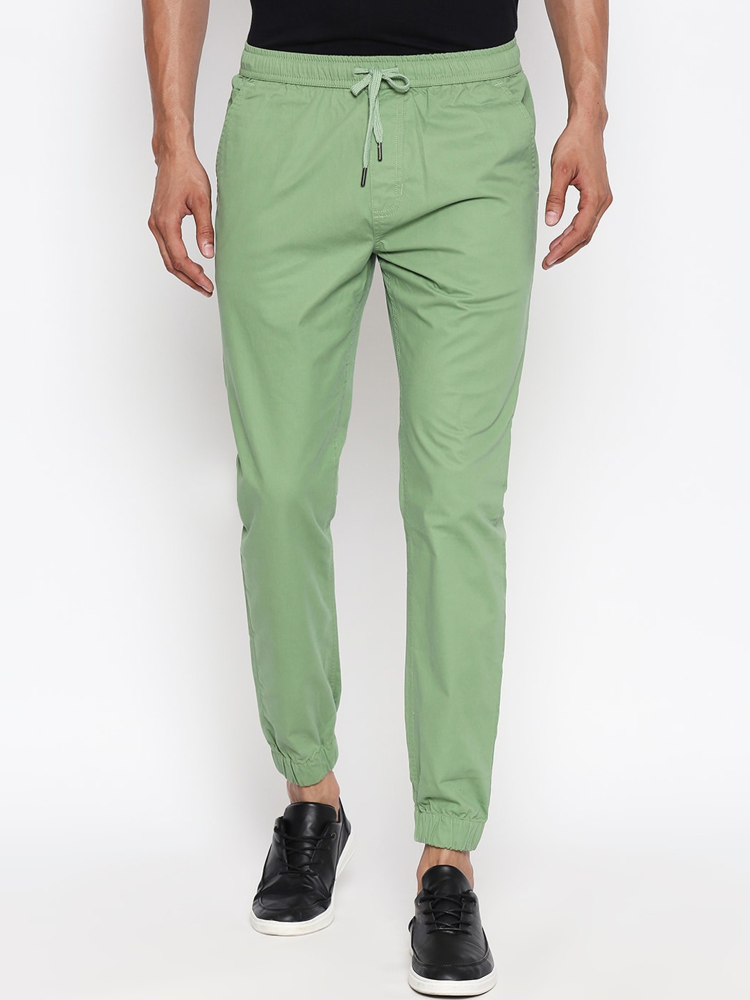 Urban Ranger by pantaloons Men Green Slim Fit Solid Joggers