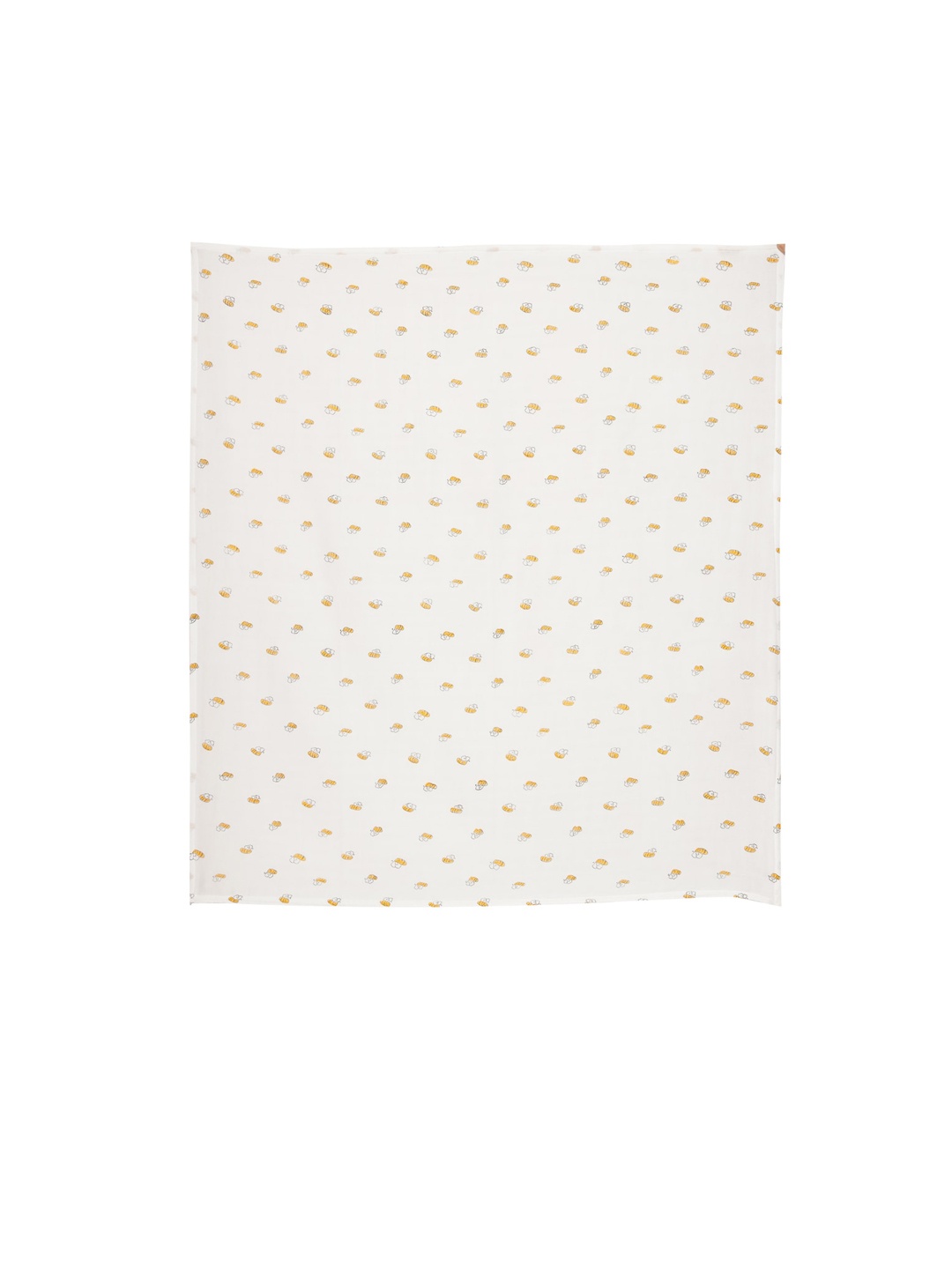 Moms Home Infant Kids White & Yellow Bees Printed Organic-Cotton Sustainable Muslin Swaddle
Moms Home Infant Kids White & Yellow Bees Printed Organic-Cotton Sustainable Muslin Swaddle
