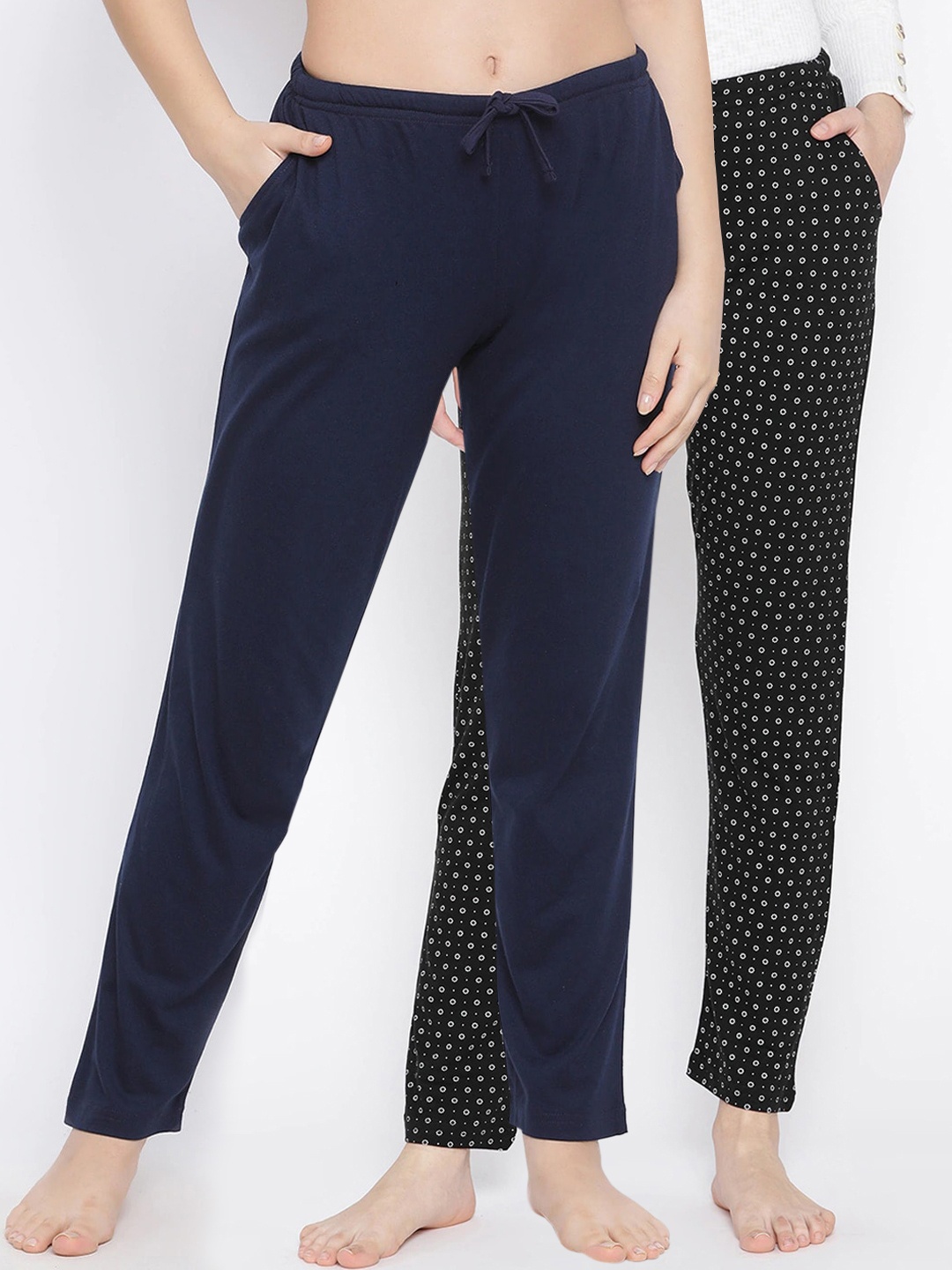 Kanvin Women Pack of 2 Lounge Pants, Navy blue