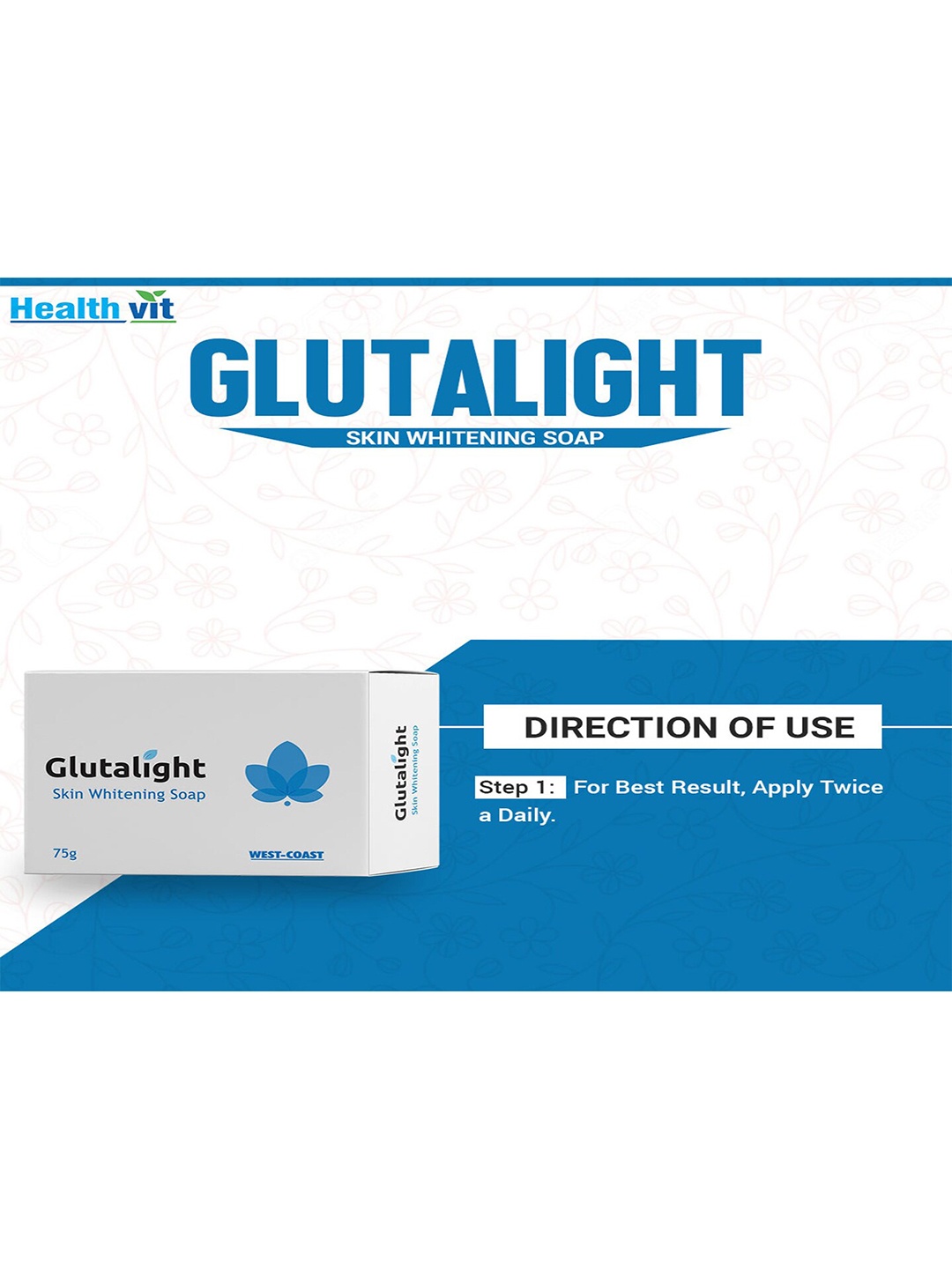 Glutalight Skin Whitening Soap For Reduce Freckles, Age Marks, Acne Spots - 75gm, White
Glutalight Skin Whitening Soap For Reduce Freckles, Age Marks, Acne Spots - 75gm, White