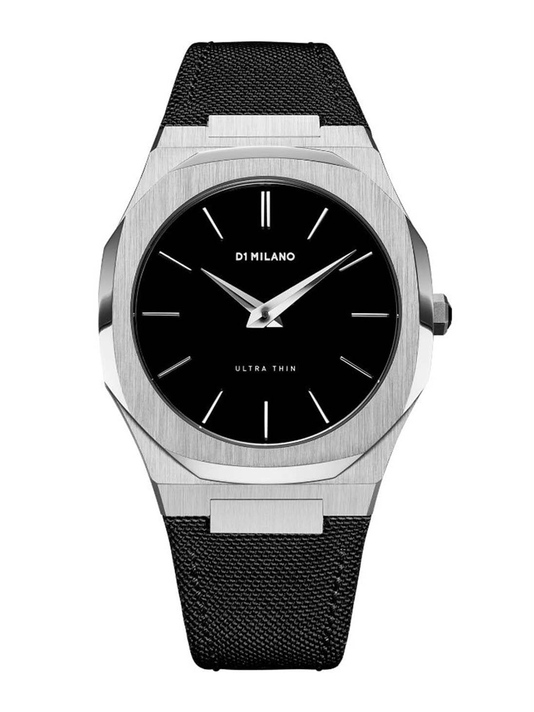 D1 Milano Men Black Dial & Black Leather Straps Ultra Thin Analogue Watch UTNJ01