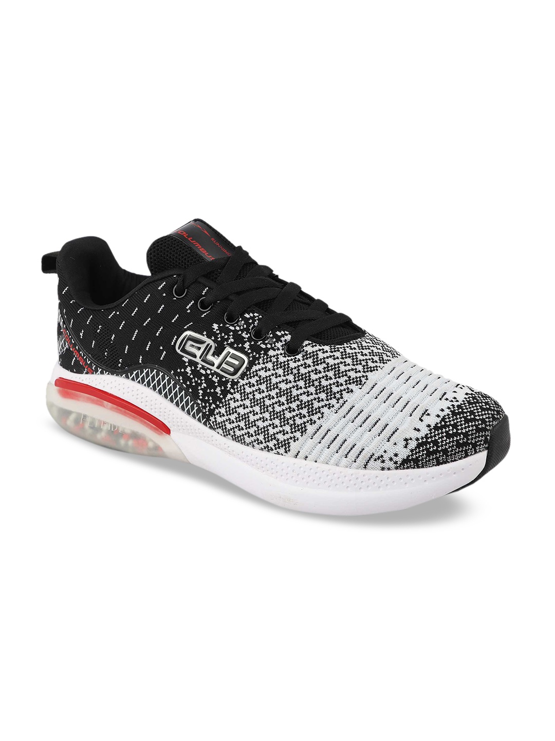 Columbus Men Black Mesh Running Shoes