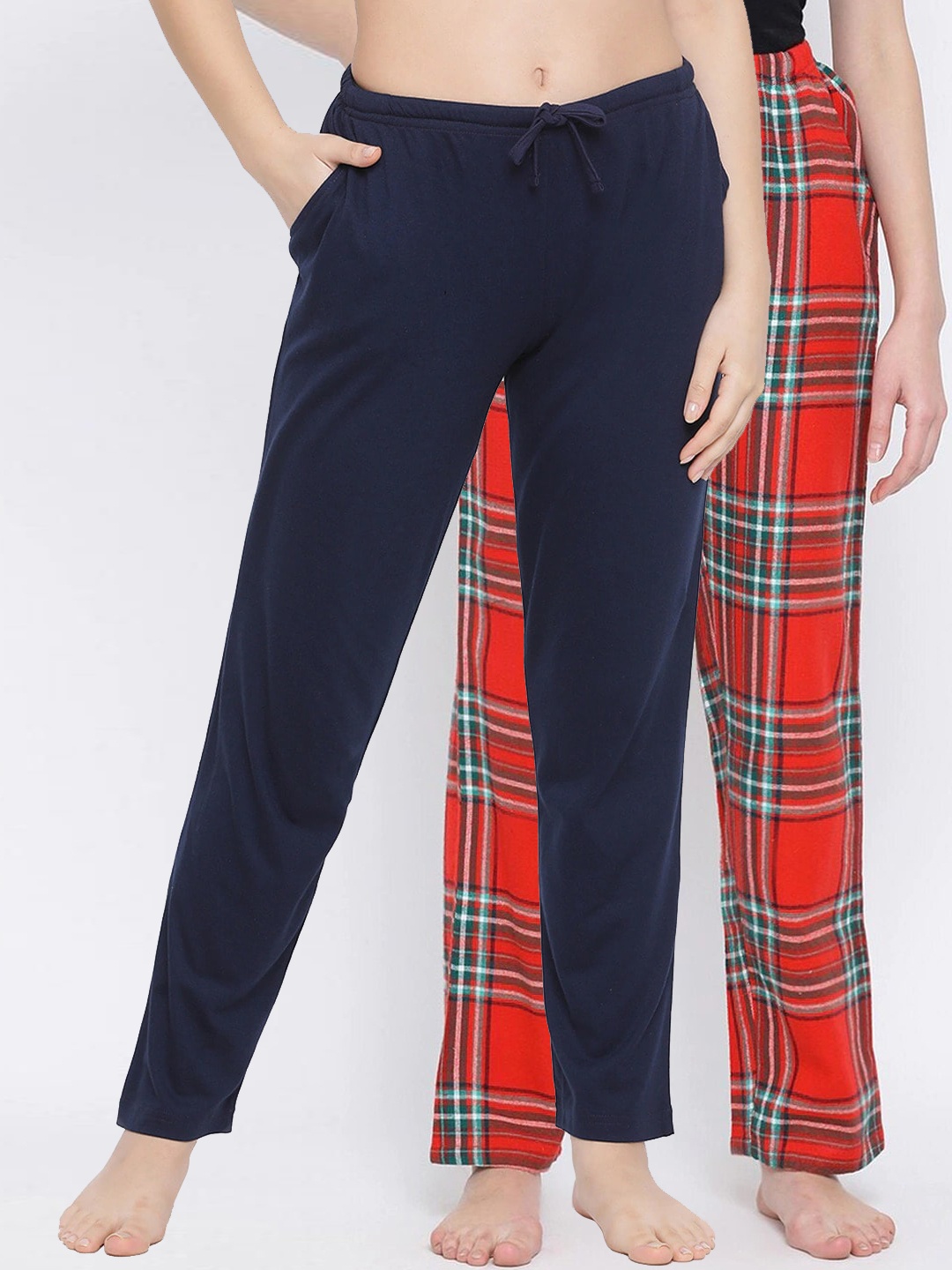 Kanvin Women Pack of 2 Lounge Pants, Navy blue