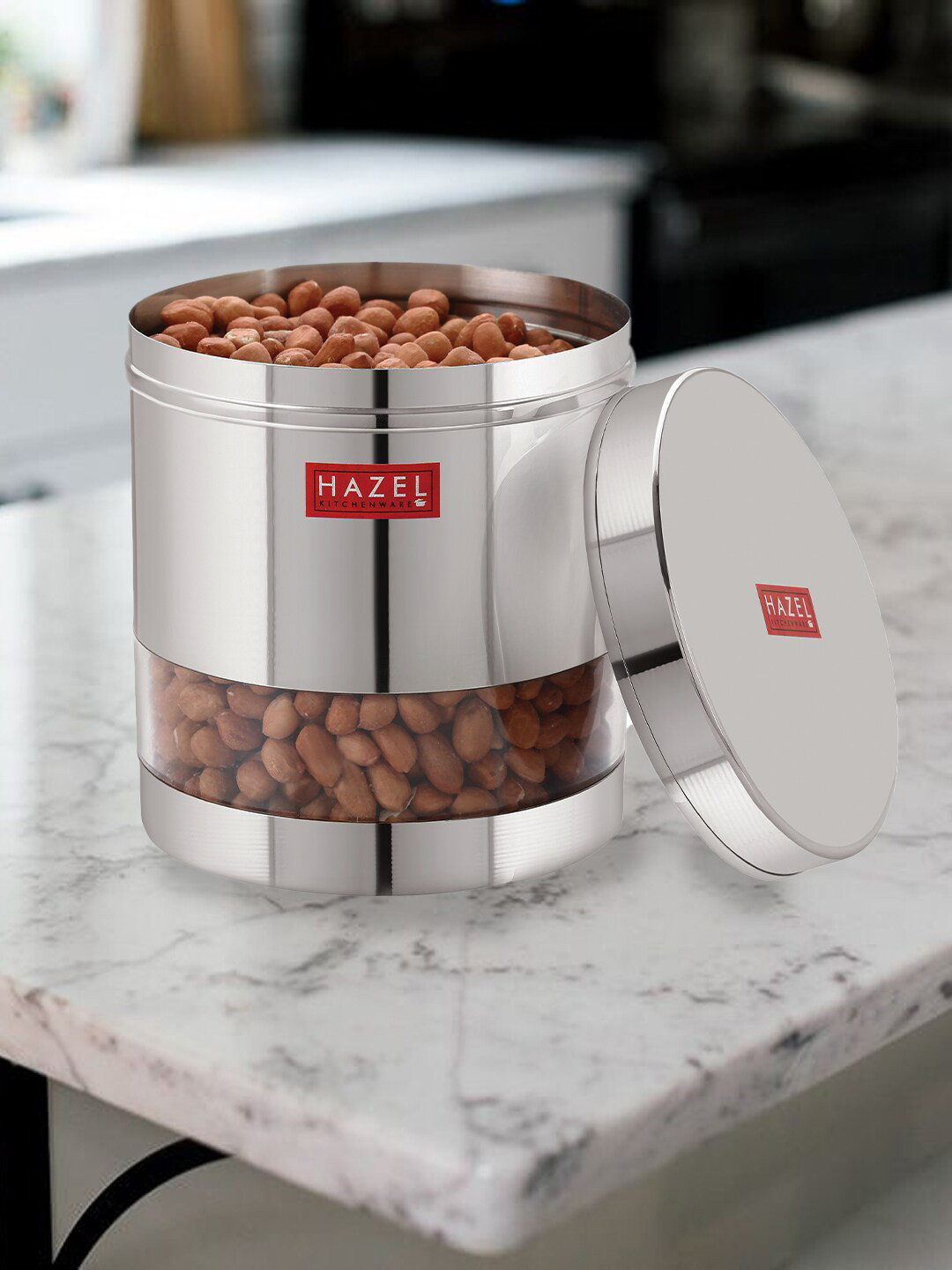 HAZEL Silver-Toned & Transparent Stainless Steel Transparent Wide Mouth See Through Container 350 ml
HAZEL Silver-Toned & Transparent Stainless Steel Transparent Wide Mouth See Through Container 350 ml