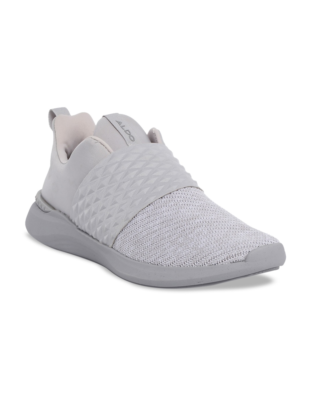 ALDO Men Silver-Toned Woven Design Sneakers