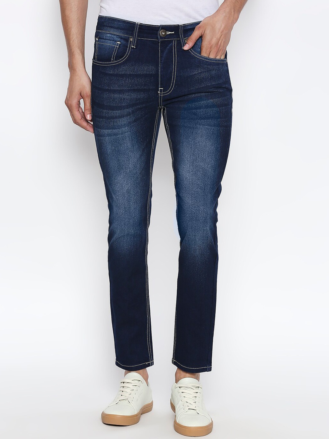 People Men Blue Skinny Fit Jeans