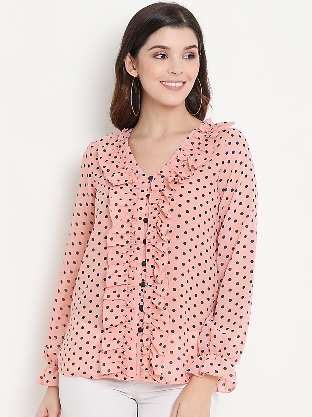THREAD MUSTER Women Pink Printed Top