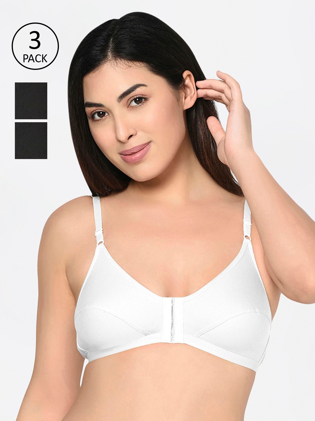 Bodycare White & Black Pack of 3 Solid Non-Wired Non Padded Everyday Bra 1568BWB-3PCS
Bodycare White & Black Pack of 3 Solid Non-Wired Non Padded Everyday Bra 1568BWB-3PCS