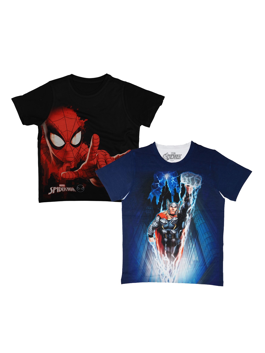 Marvel by Wear Your Mind Boys Pack Of 2 Avengers & Spideramn Printed Round Neck T-shirts, Black
Marvel by Wear Your Mind Boys Pack Of 2 Avengers & Spideramn Printed Round Neck T-shirts, Black