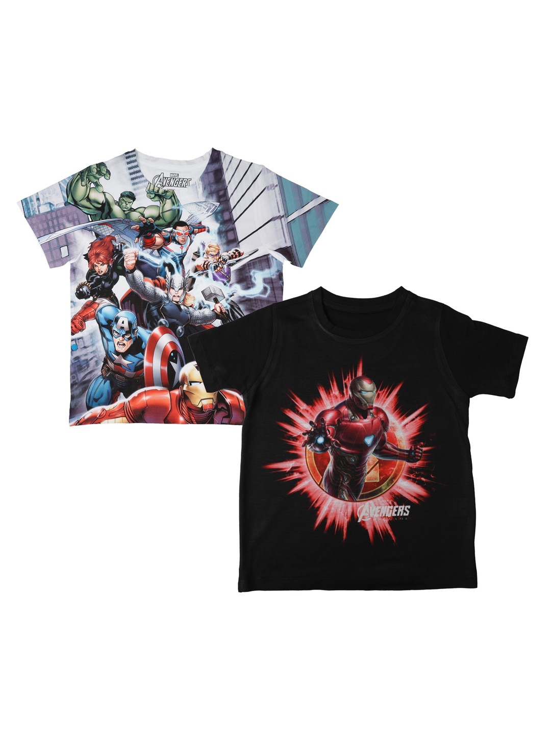 Marvel by Wear Your Mind Boys Pack Of 2 Avengers Printed Round Neck Pure Cotton T-shirts, White
Marvel by Wear Your Mind Boys Pack Of 2 Avengers Printed Round Neck Pure Cotton T-shirts, White
