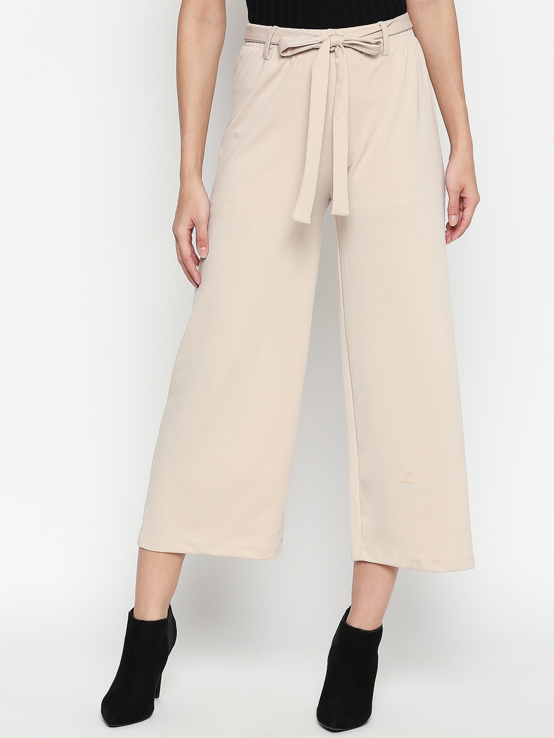 Honey by Pantaloons Women Beige Regular Fit Solid Culottes