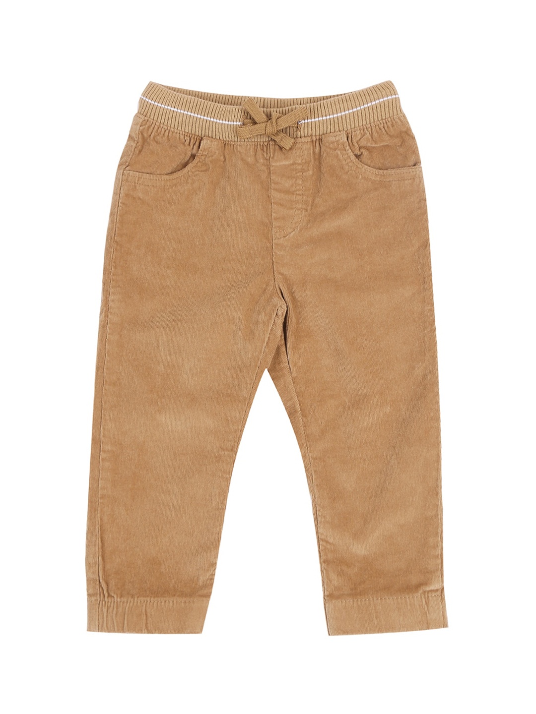 Pantaloons Baby Boys Beige Regular Fit Solid Regular Trousers