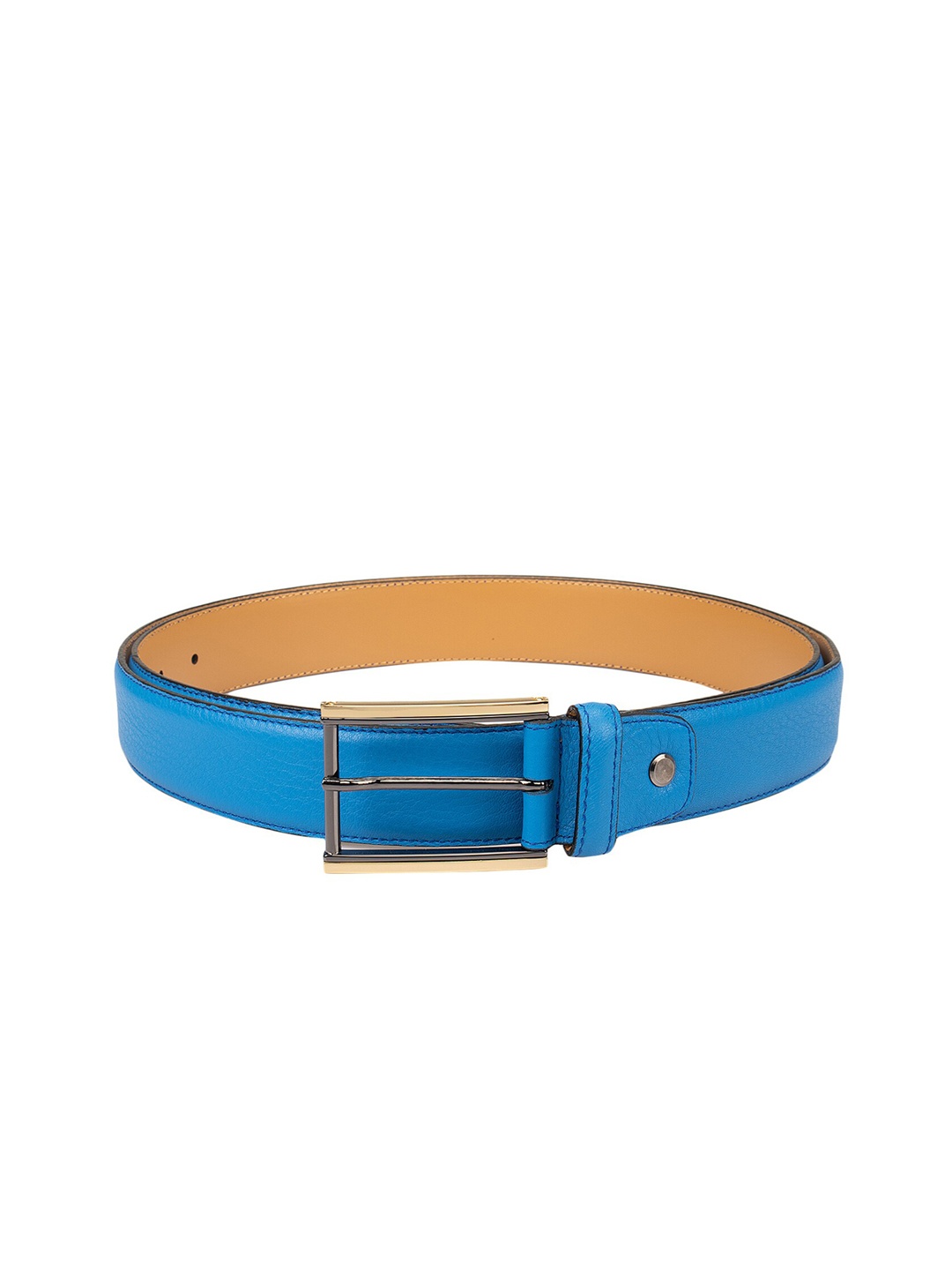 Da Milano Men Blue Solid Leather Belt