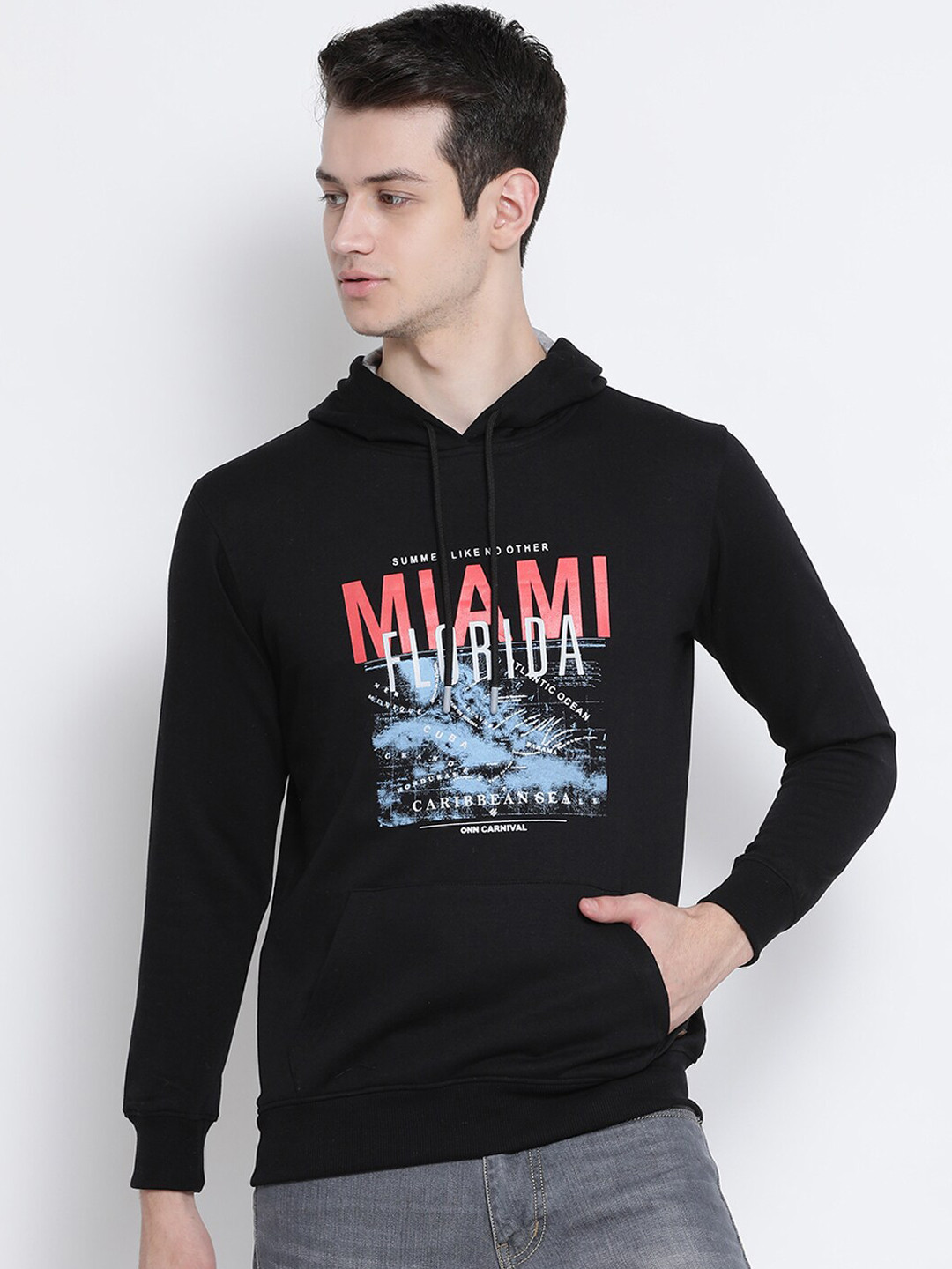 ONN Men Black Printed Sweatshirt
ONN Men Black Printed Sweatshirt