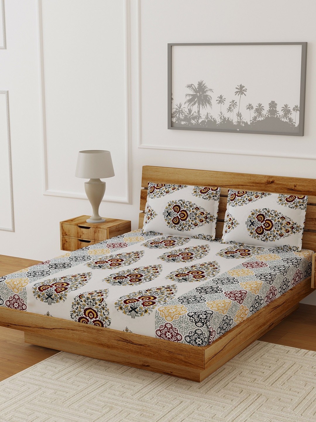 LIVING ROOTS White & Black Floral 144 TC Cotton 1 King Bedsheet with 2 Pillow Covers
LIVING ROOTS White & Black Floral 144 TC Cotton 1 King Bedsheet with 2 Pillow Covers