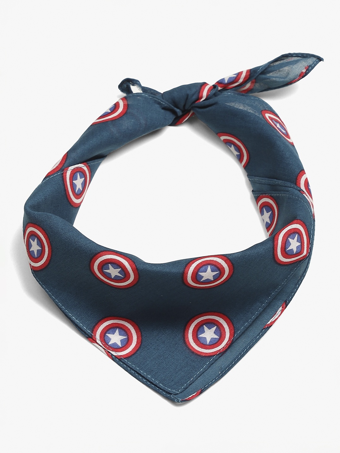 Free Authority Men Blue & Red Avengers Captain America Printed Bandana Scarf