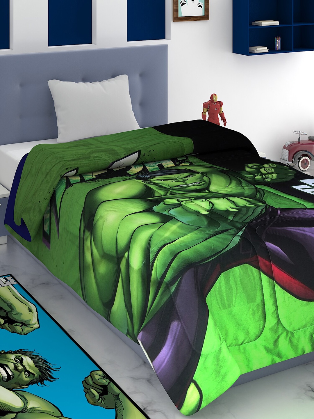 Marvel Kids Green & Purple Digitally Printed Cartoon Characters Mild Winter 300 GSM Single Bed Comforter
Marvel Kids Green & Purple Digitally Printed Cartoon Characters Mild Winter 300 GSM Single Bed Comforter