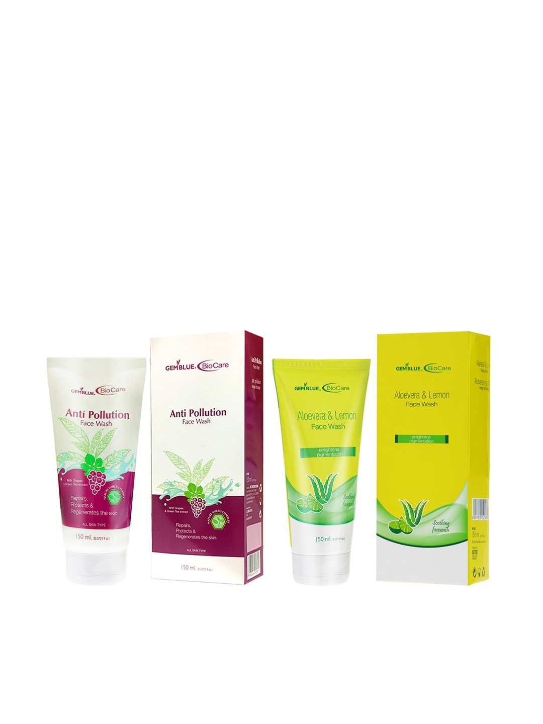 GEMBLUE BioCare Unisex Anti Pollution And Aloevera And Lemon Face Wash, 150ml Each, Purple
GEMBLUE BioCare Unisex Anti Pollution And Aloevera And Lemon Face Wash, 150ml Each, Purple