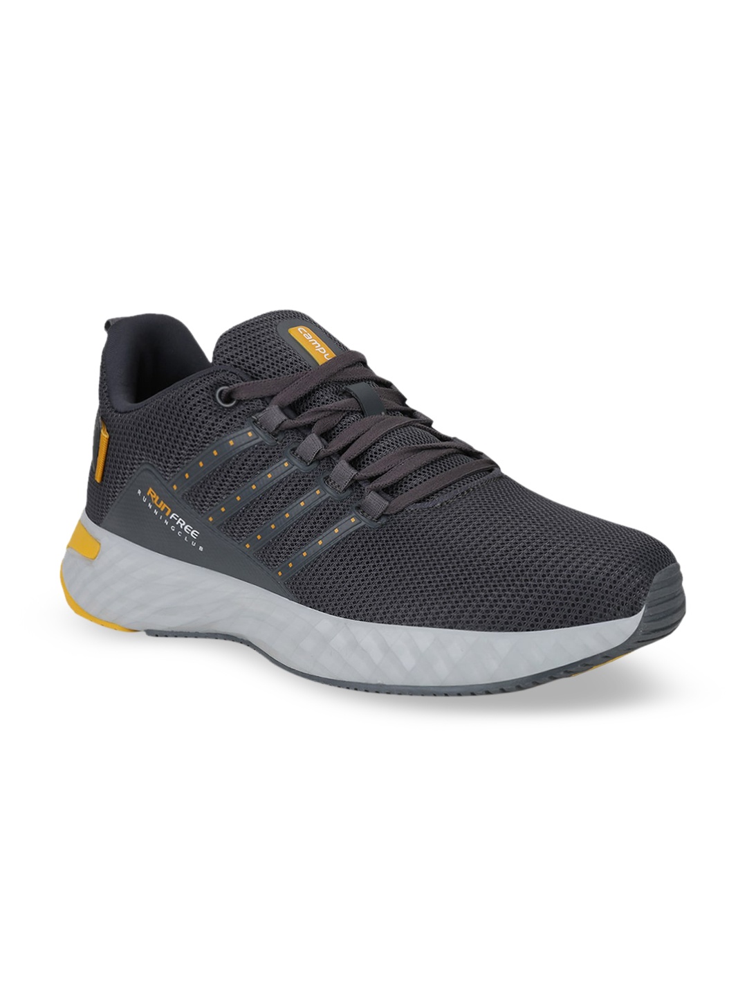 Campus Men Grey Mesh Cricket Shoes