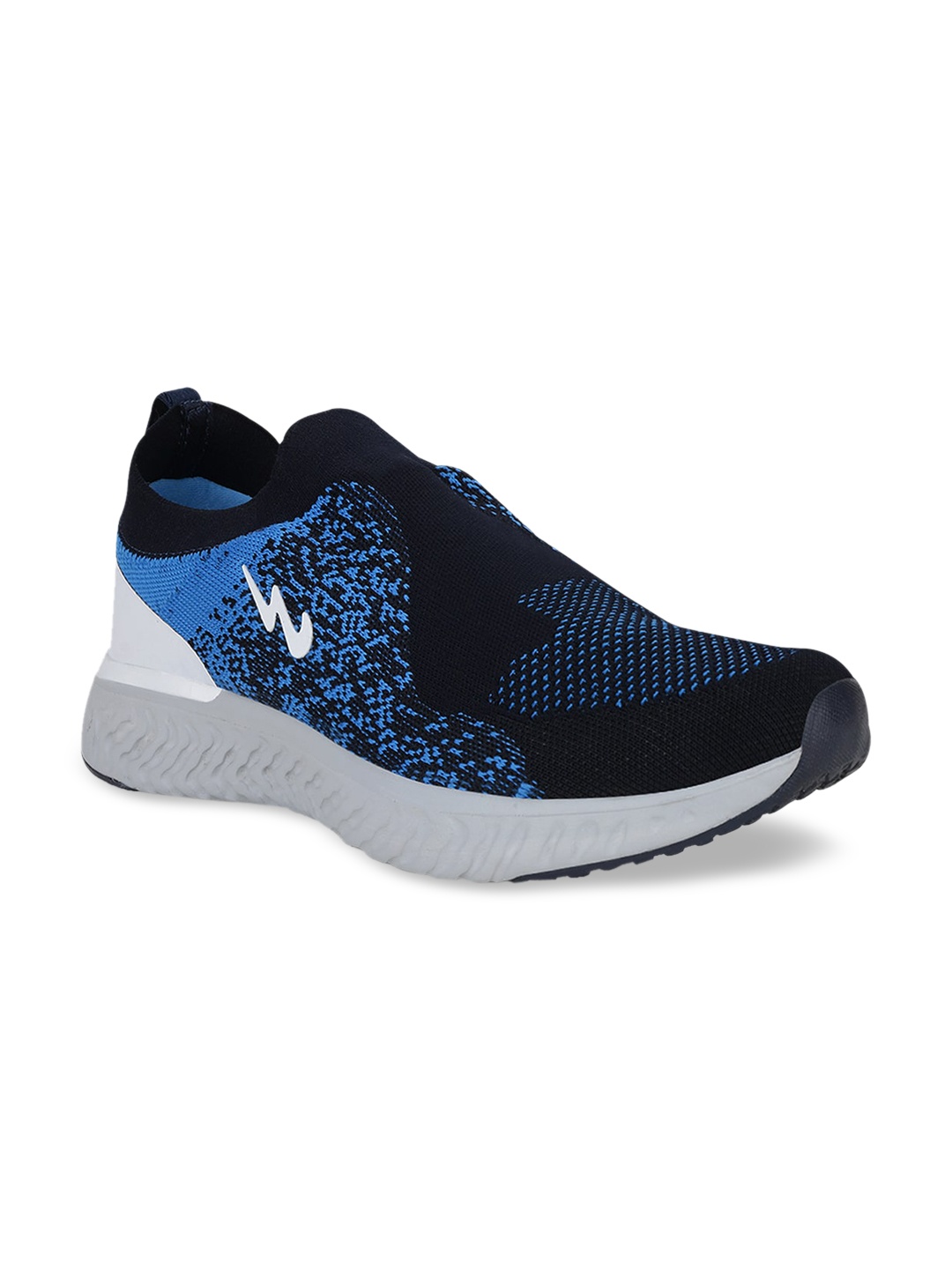 Campus Men Navy Blue & White Felix Mesh Walking Shoes