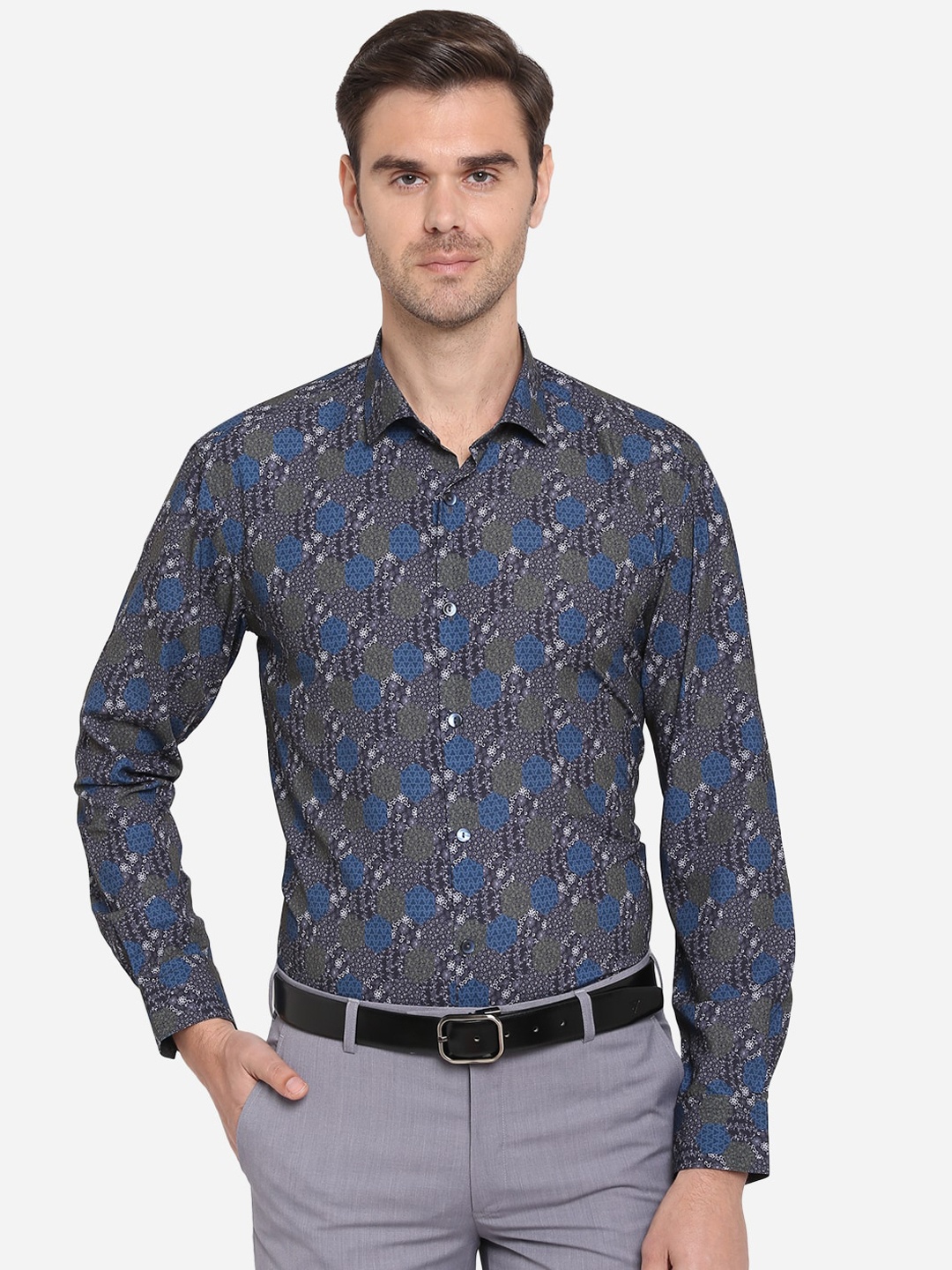 JB STUDIO Men Multicoloured Slim Fit Printed Casual Shirt, Multi