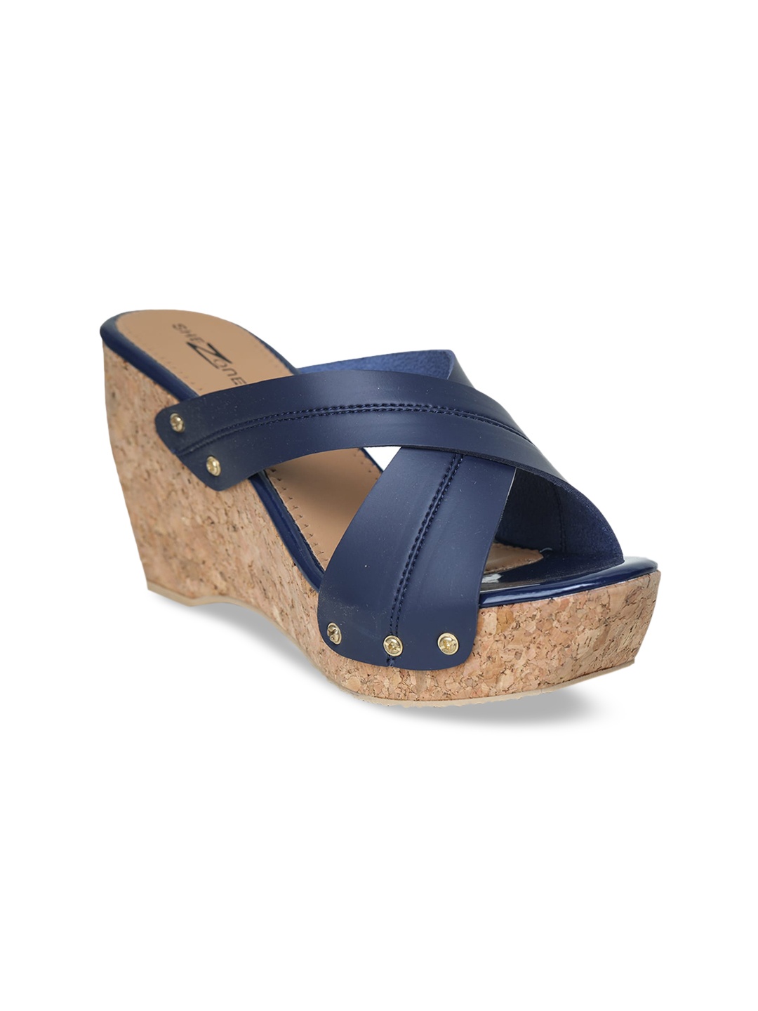 Shezone Women Blue Solid Heels