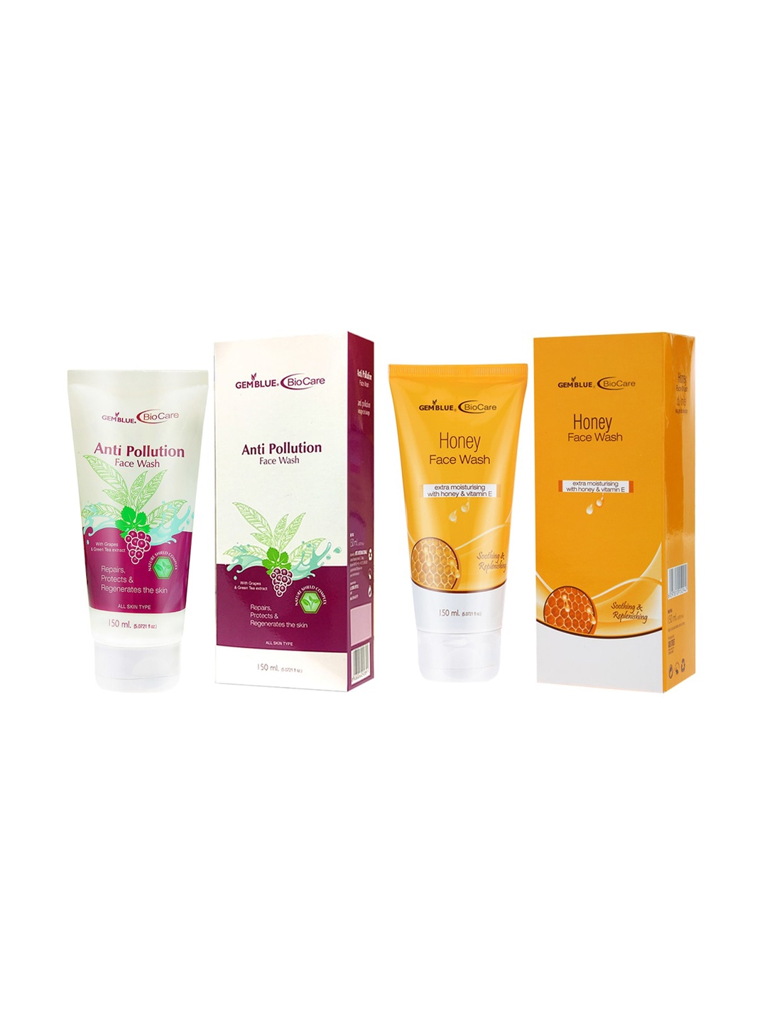 GEMBLUE BioCare Unisex Anti Pollution And Honey Face Wash, 150ML (Combo Of 2), Purple
GEMBLUE BioCare Unisex Anti Pollution And Honey Face Wash, 150ML (Combo Of 2), Purple
