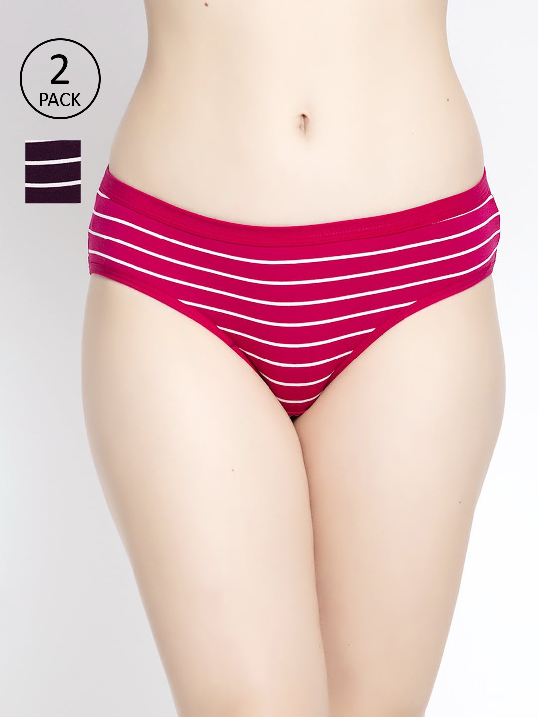 GRACIT Women Pack of 2 Assorted Hipster Briefs PW25-07-16