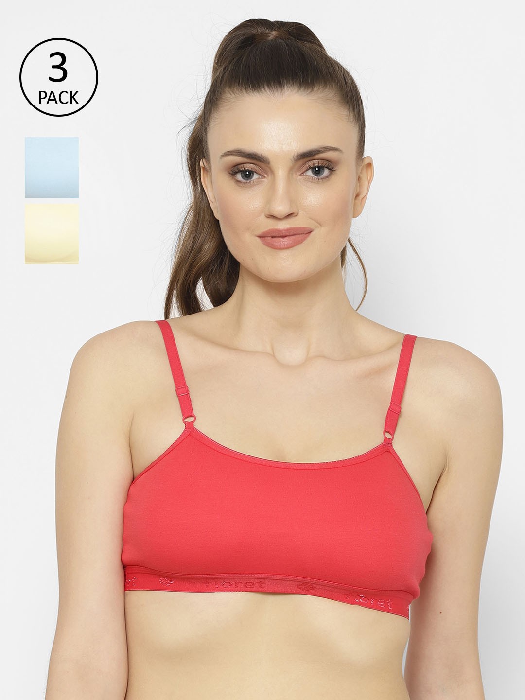 Floret Peach-Coloured & Yellow Solid Set of 3 Workout Bra 1492_Tomato-Sky-Lemon-Tomato
Floret Peach-Coloured & Yellow Solid Set of 3 Workout Bra 1492_Tomato-Sky-Lemon-Tomato
