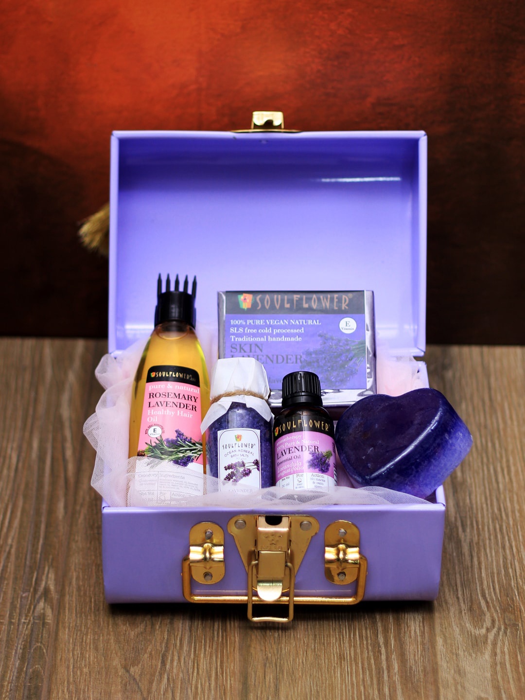 Soulflower Lavender Essential Festival Gift Set, Multi