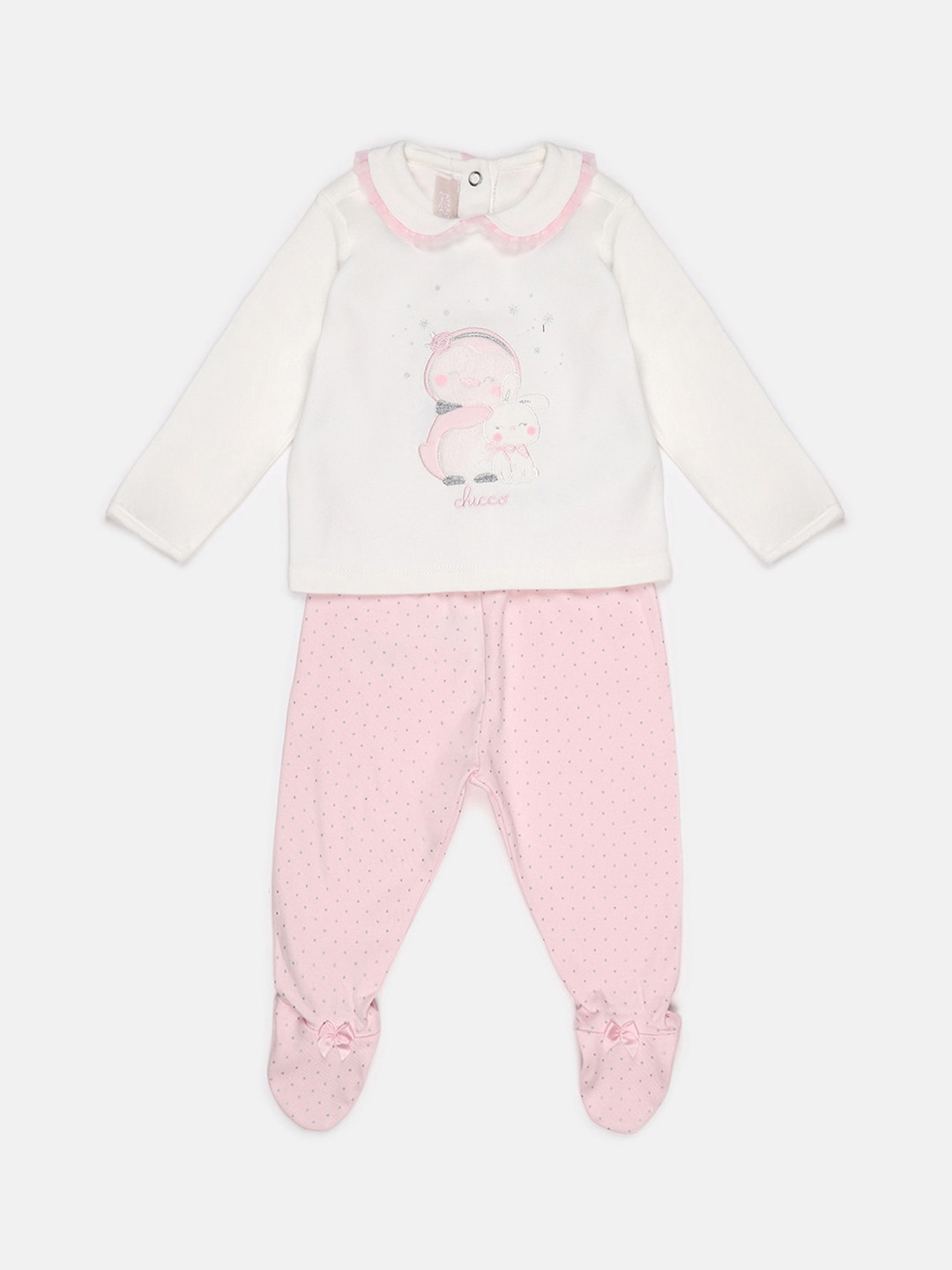 Chicco Girls White & Pink Solid Top with Leggings
Chicco Girls White & Pink Solid Top with Leggings