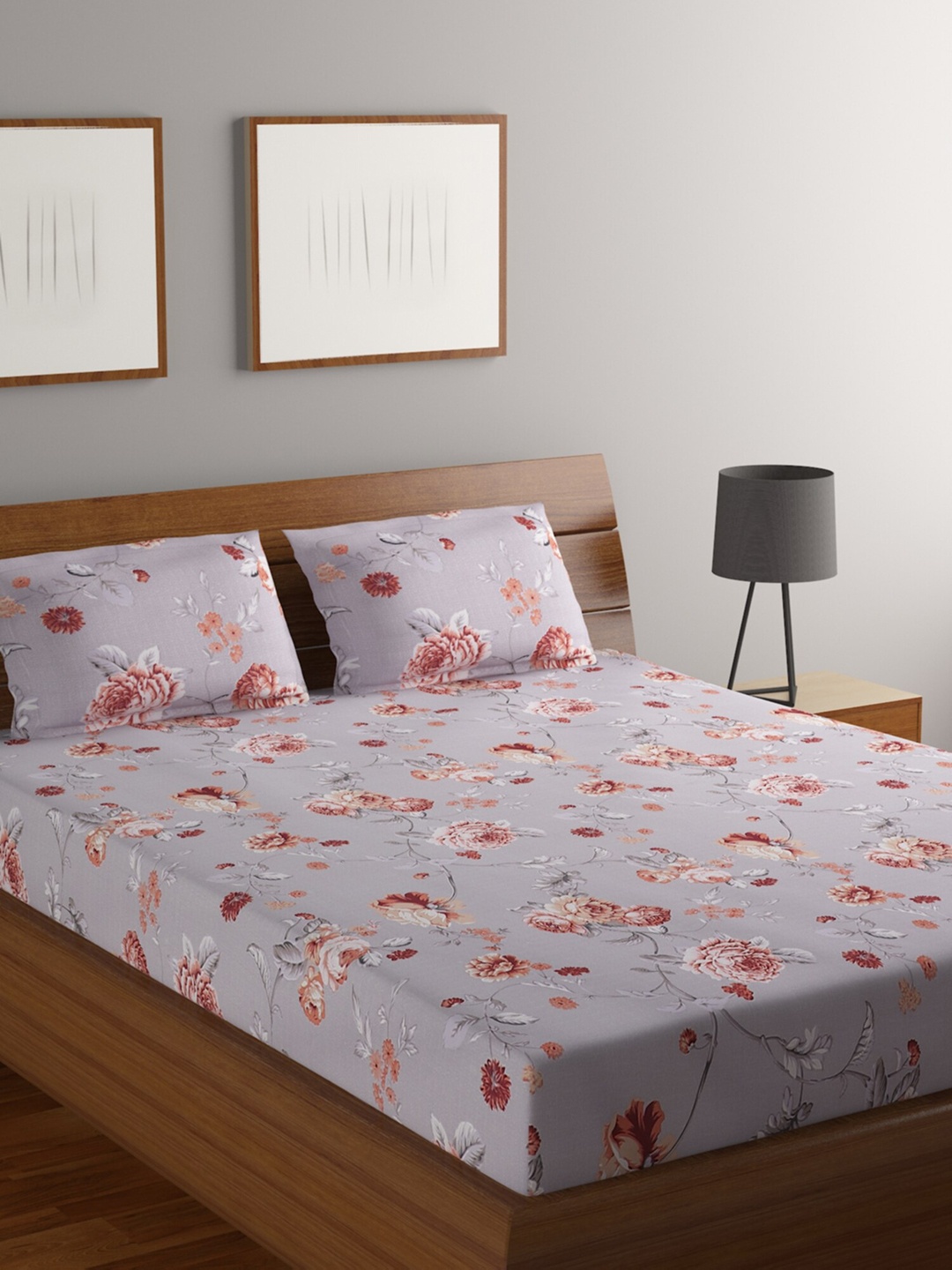 Bromwick Grey & Brown Floral 180 TC Polycotton 1 Queen Bedsheet with 2 Pillow Covers
Bromwick Grey & Brown Floral 180 TC Polycotton 1 Queen Bedsheet with 2 Pillow Covers
