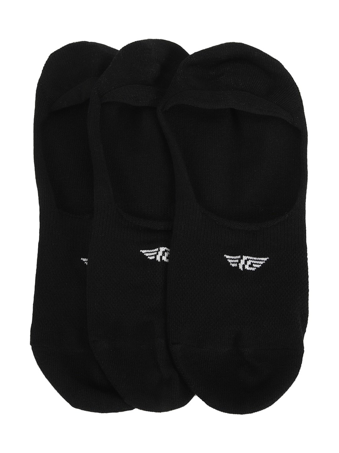Red Tape Men Pack of 3 Black Solid Shoeliners
