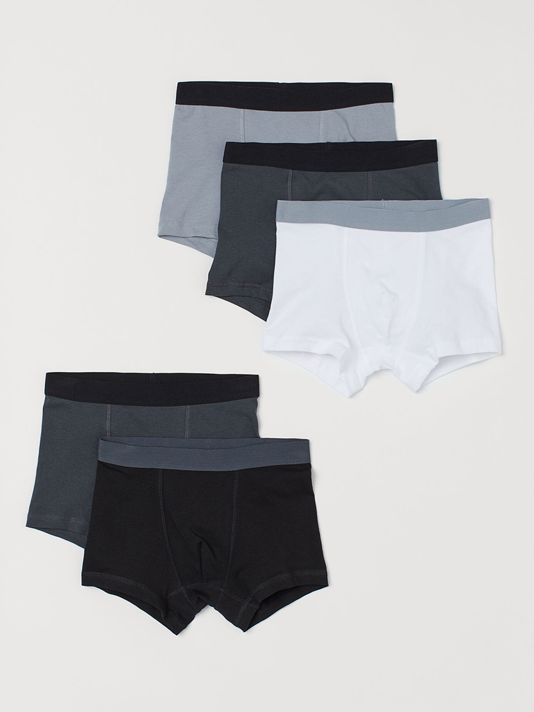 H&M Boys 5-Pack Boxer Shorts, White