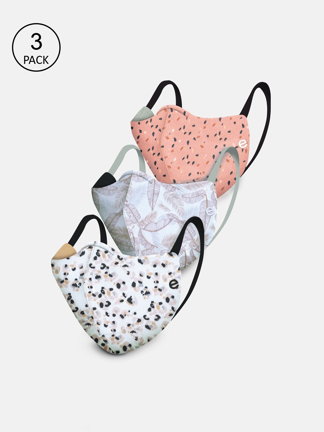 Enamor Unisex Pack Of 3 Printed 4-Ply Protective Outdoor Reversible Face Masks, White
Enamor Unisex Pack Of 3 Printed 4-Ply Protective Outdoor Reversible Face Masks, White