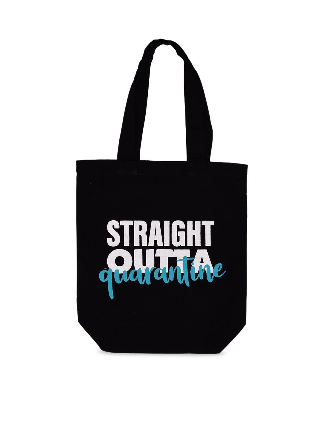 Doodle Black Printed Tote Bag