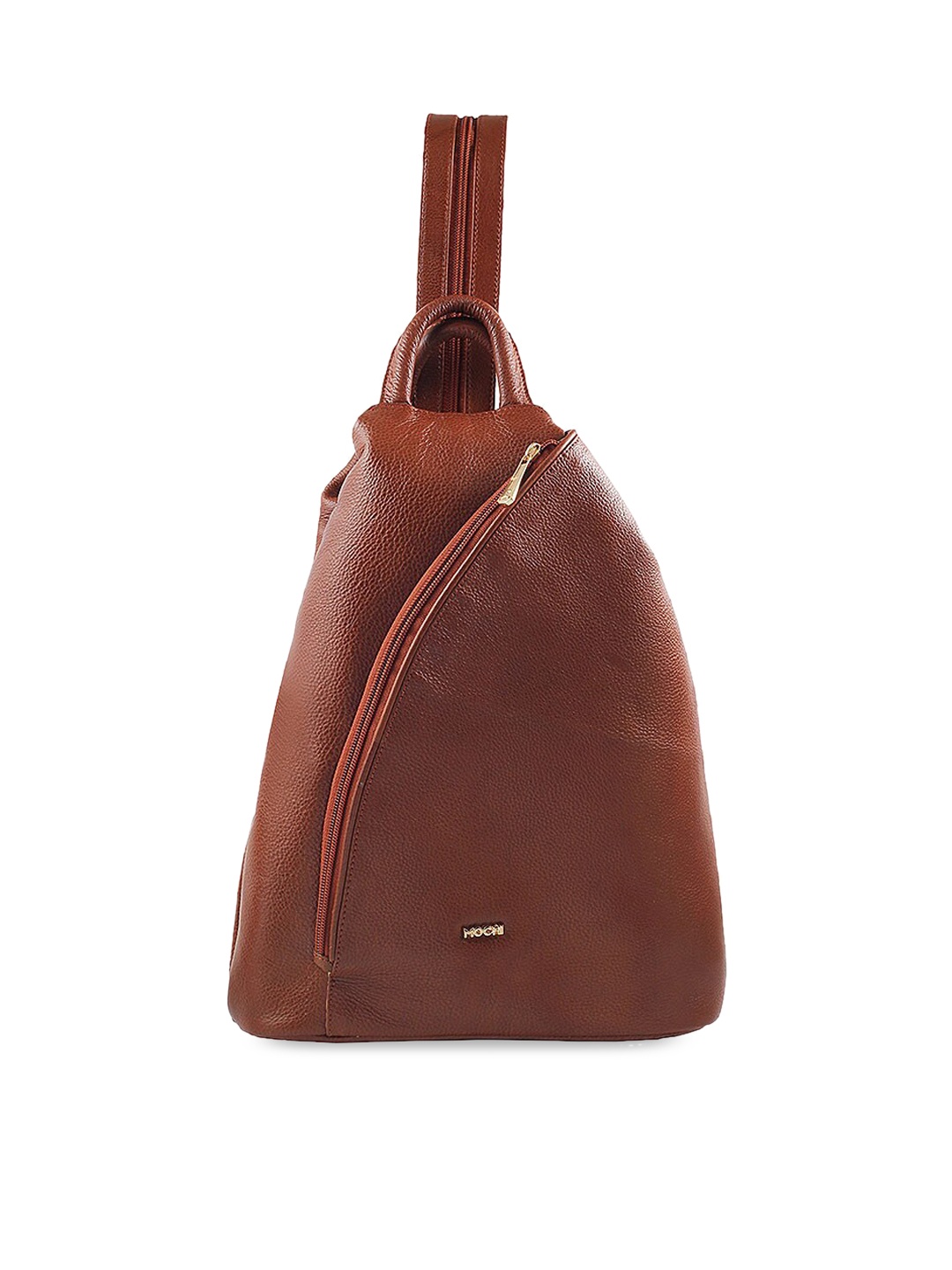 Mochi Brown Textured Handheld Bag
